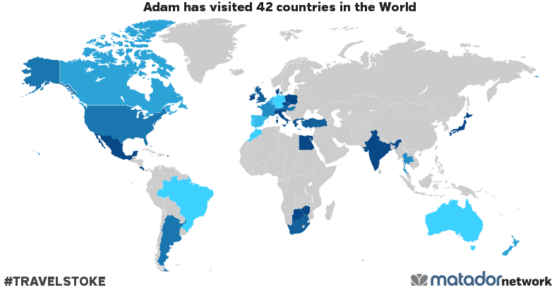 Adamâ€™s Travel Map